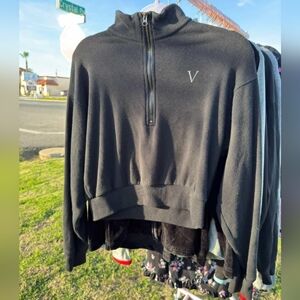 Victoria's Secret Black Zip Up Sweater